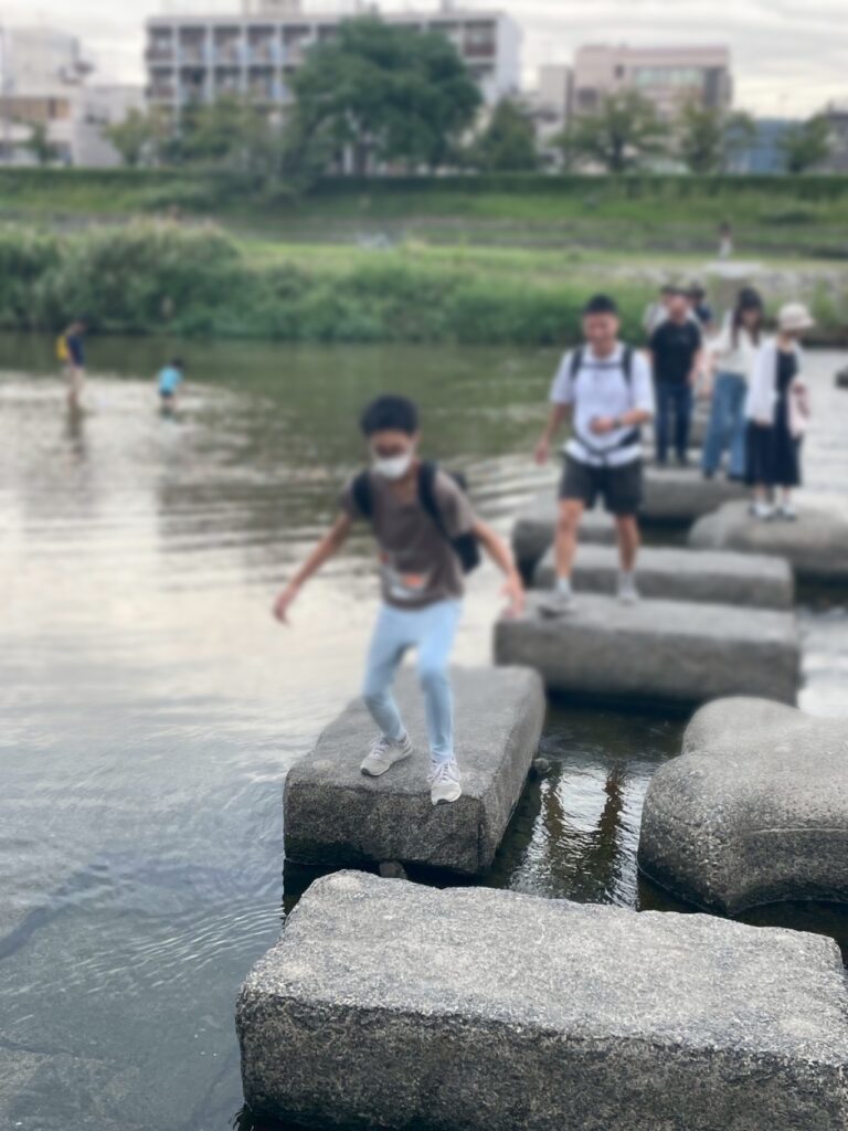 修学旅行　鴨川